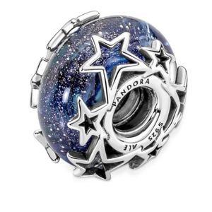 Pandora Galaxy Blue & Star Murano Charm